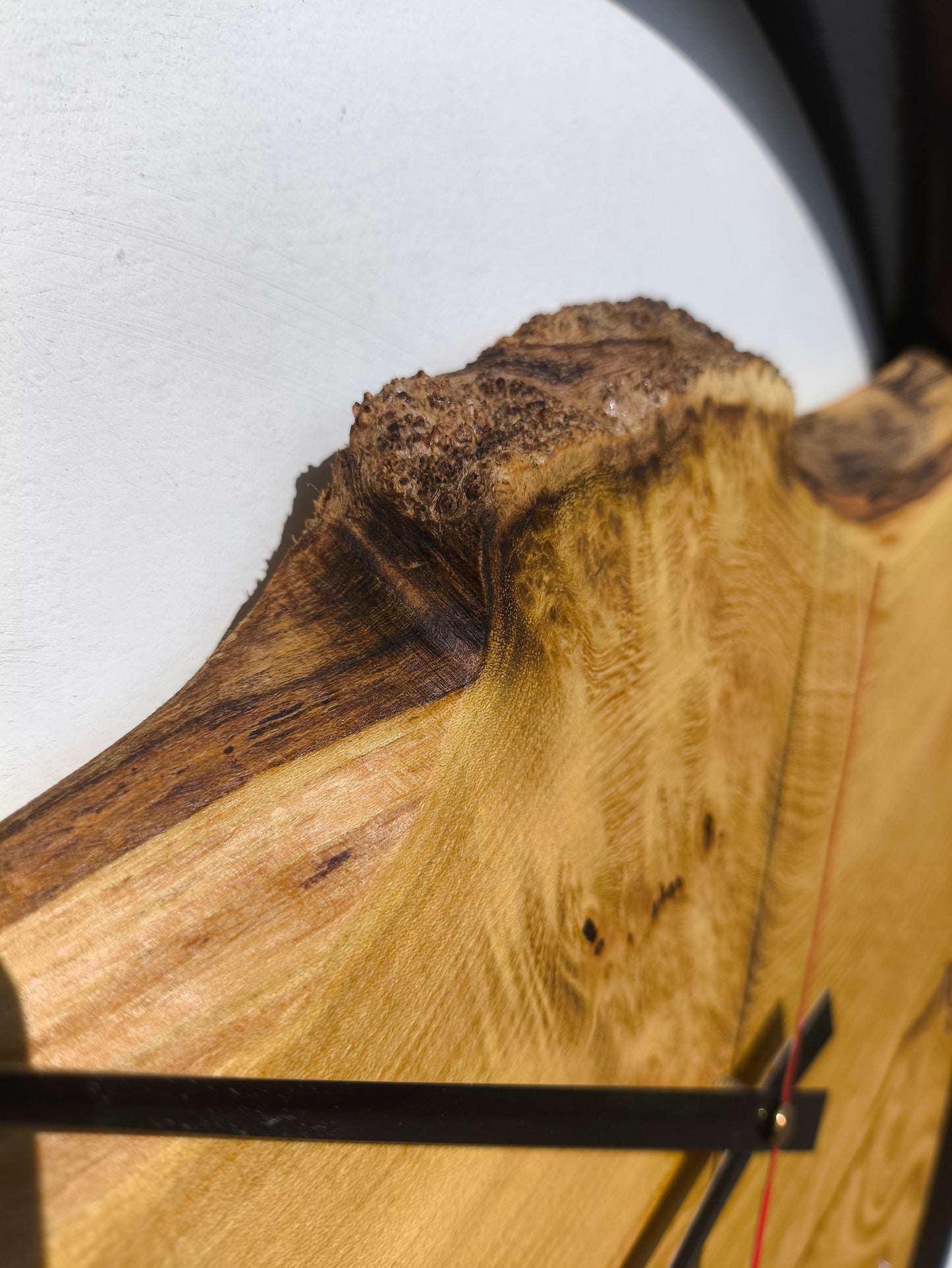 Horloge artisanale en bois et acier, Décoration naturelle, Bois Français