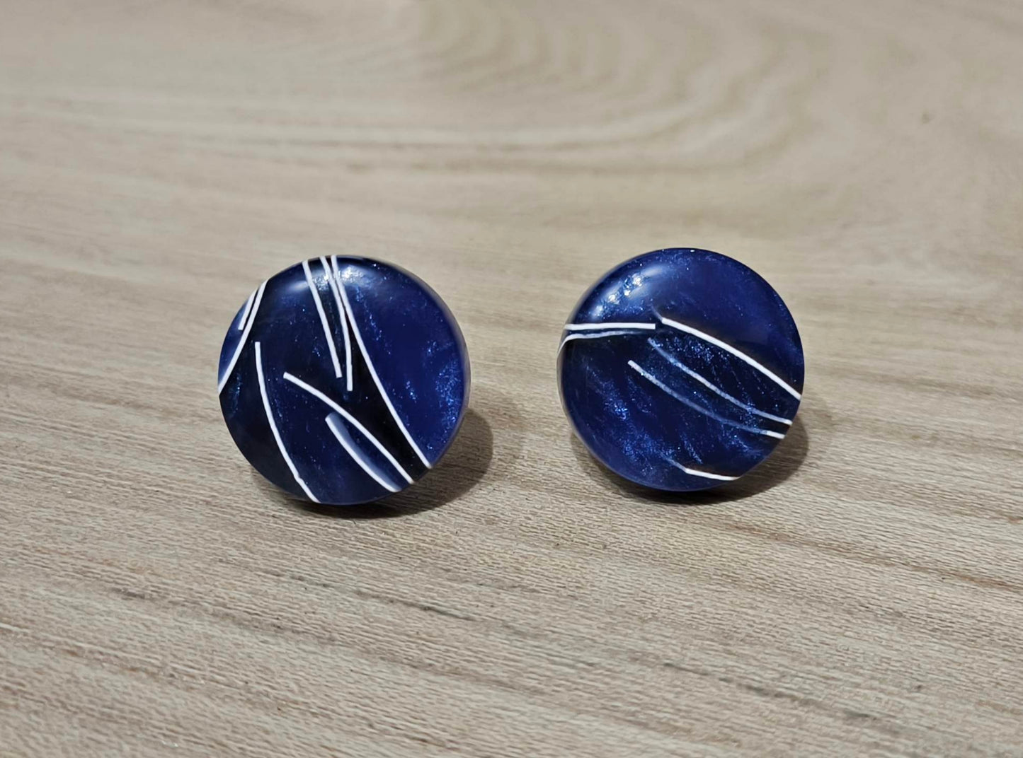 Boucles d'Oreilles Résine Époxy et Coquilles d'Œuf