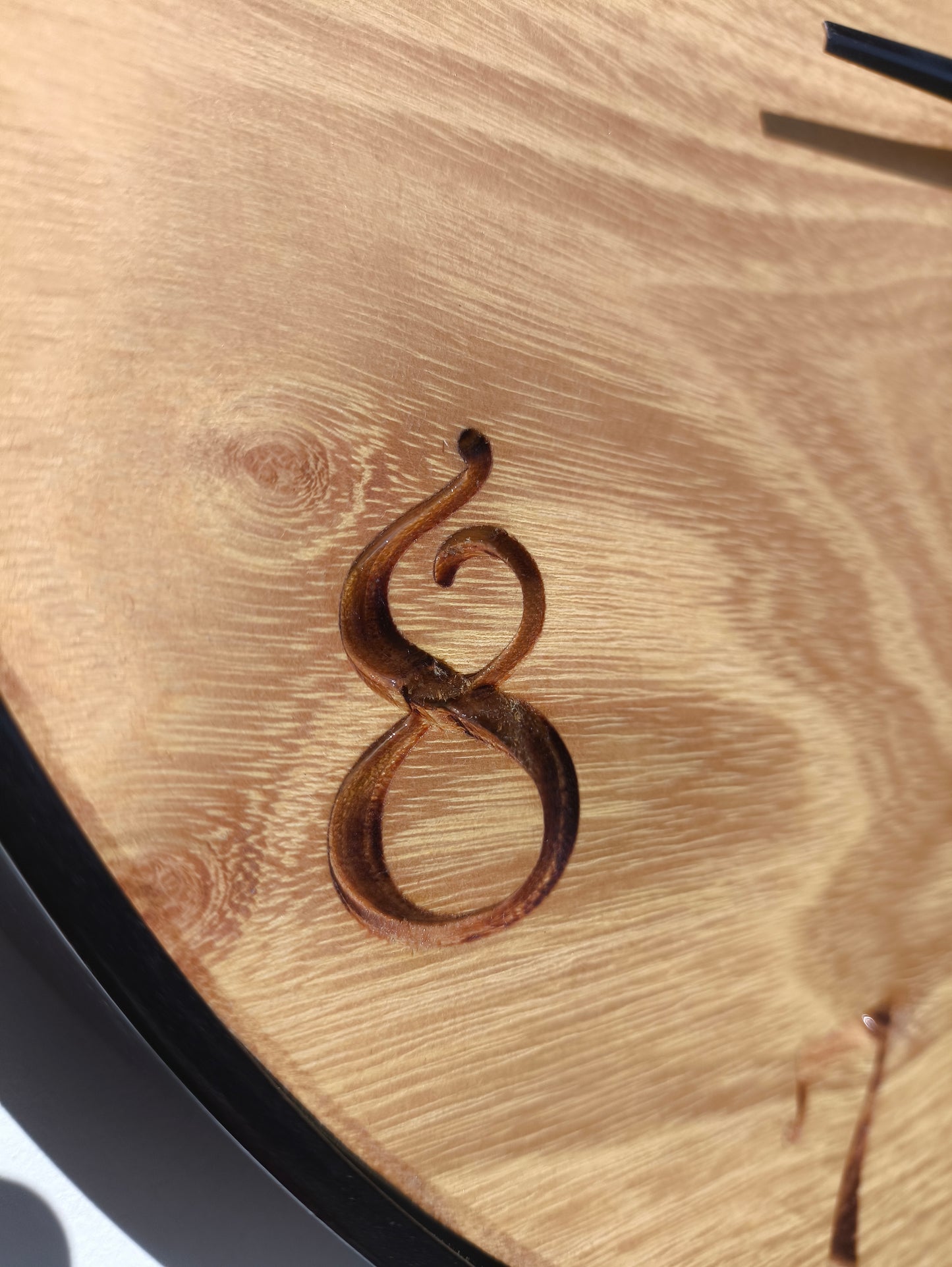 Horloge artisanale en bois et acier, Décoration naturelle, Bois Français