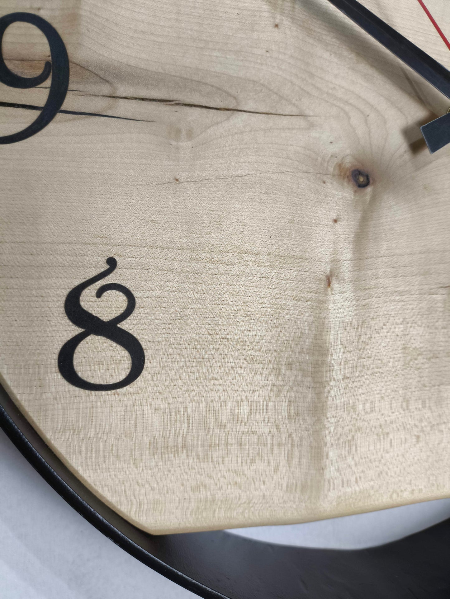 Horloge murale en érable sycomore