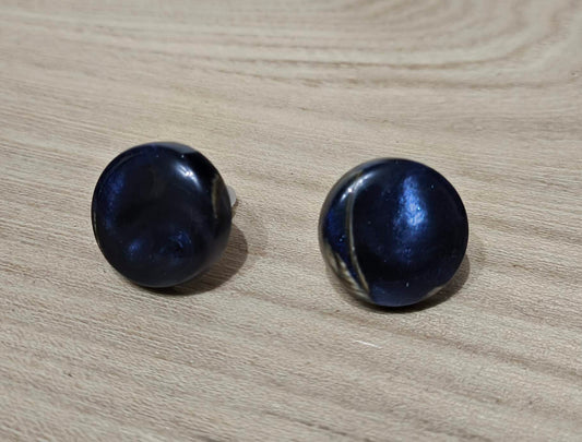 Boucles d'Oreilles Résine Époxy et copeaux de bois