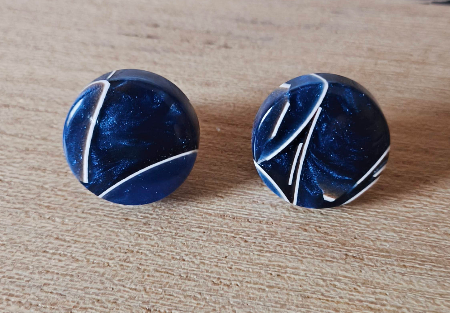 Boucles d'Oreilles Résine Époxy et Coquilles d'Œuf