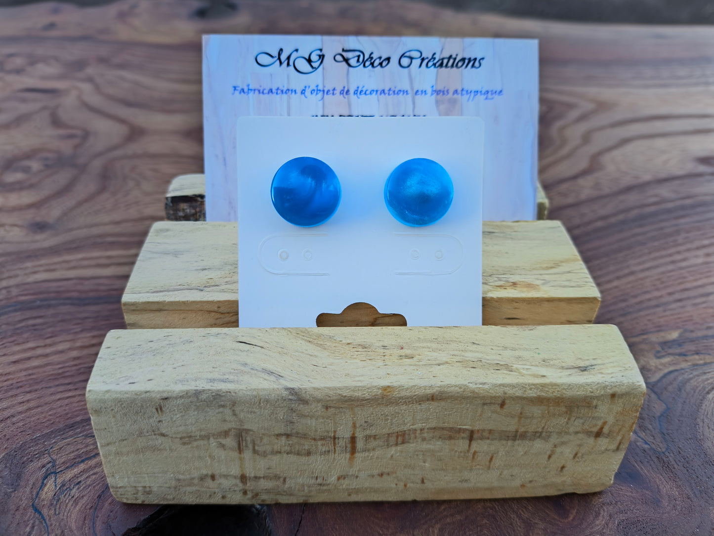 Boucles d'Oreilles Résine Époxy