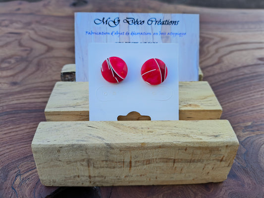 Boucles d'Oreilles Résine Époxy et Coquilles d'Œuf