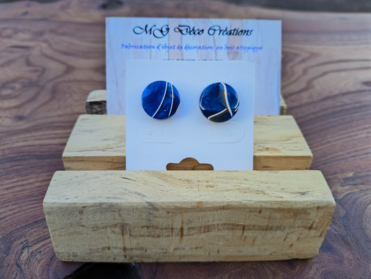 Boucles d'Oreilles Résine Époxy et Coquilles d'Œuf