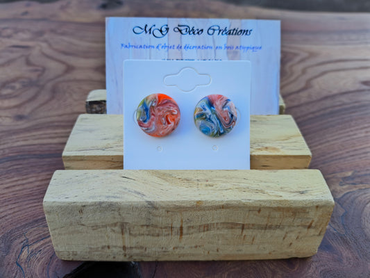 Boucles d'Oreilles Résine Époxy
