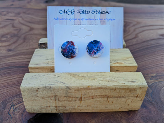 Boucles d'Oreilles Résine Époxy