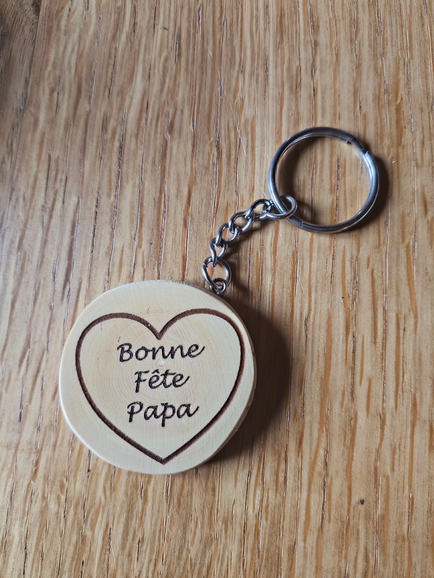 Porte-clé en Bois de Buis - 4 cm