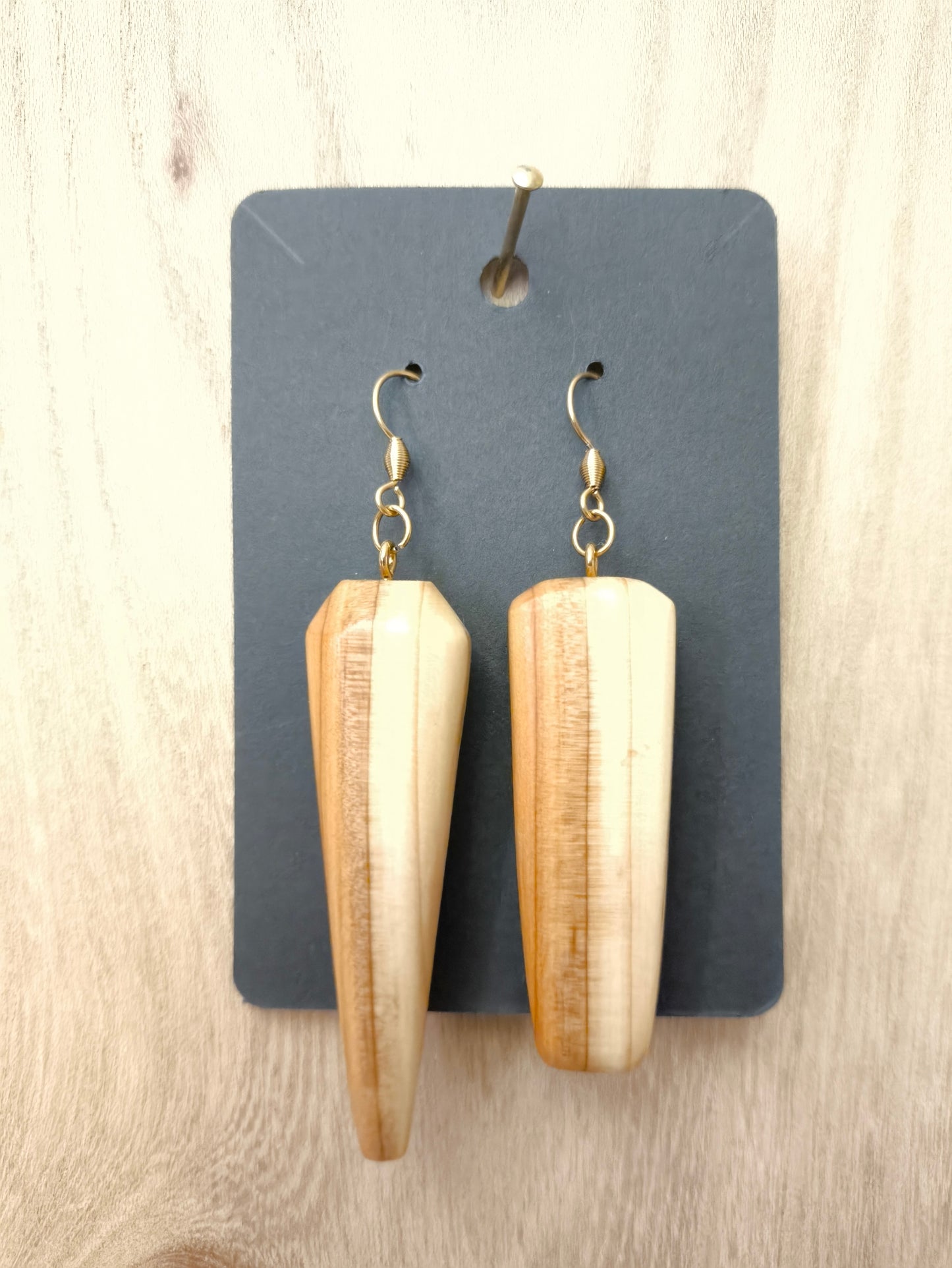 Boucles d'oreilles en bois d'if