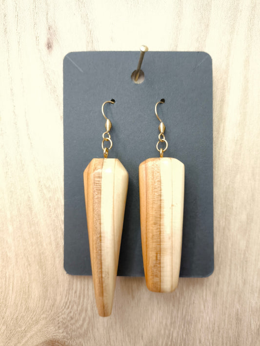 Boucles d'oreilles en bois d'if