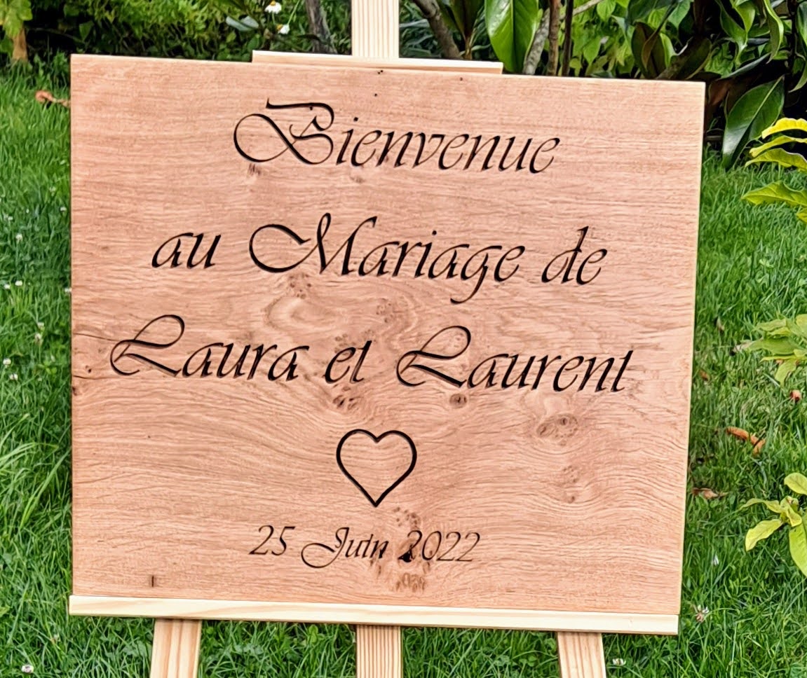 Panneau bienvenue pour baptême ou mariage